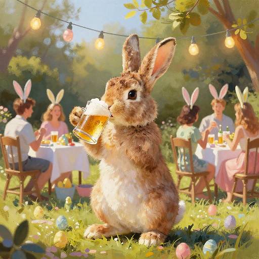 Easter Bunny at Garden Party