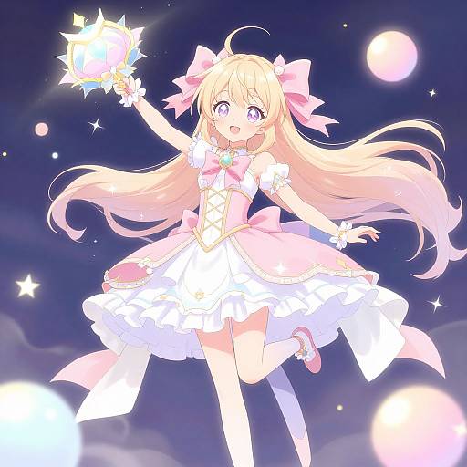 Cute Magical Girl Anime Character