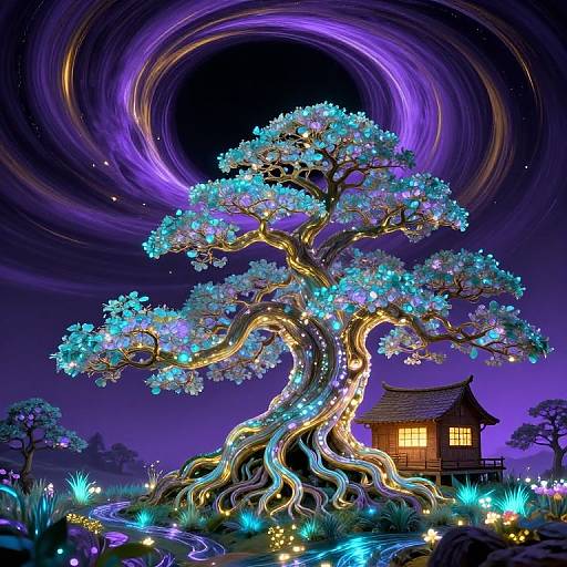 Luminous Colossal Bonsai with Black Hole