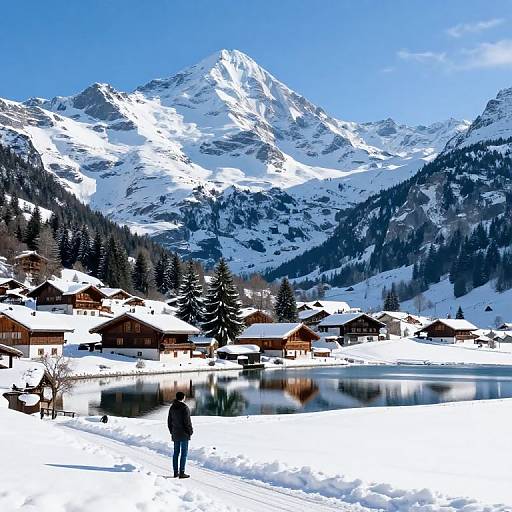 Majestic Snowy Alpine Landscape