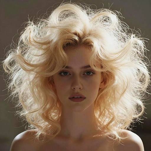 Whimsical Cloud Halo Hair Portrait