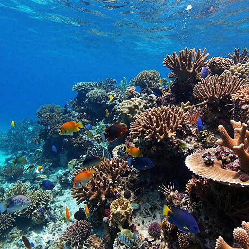 Underwater Coral Reef with Exotic Fish