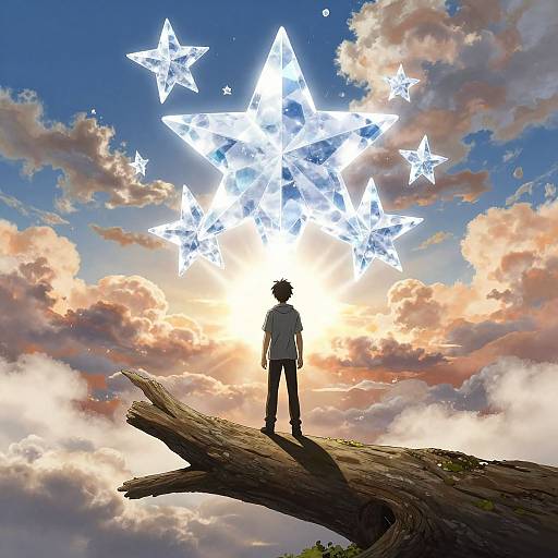 Isekai Anime Man Under Crystal Stars
