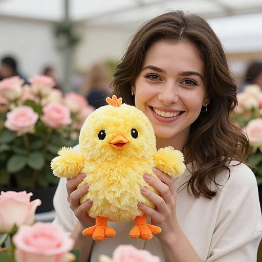 Warm Smile with Yellow Plush Chick