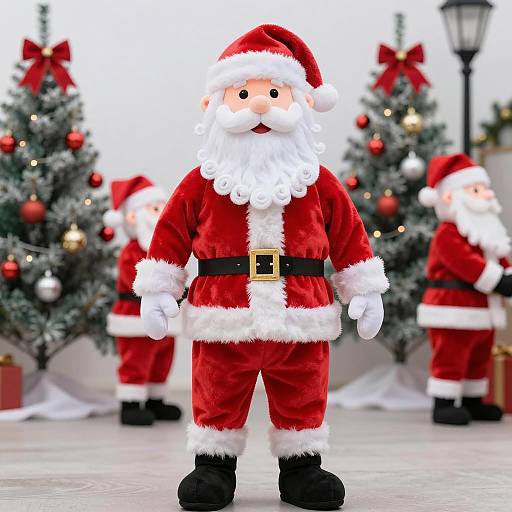 Regal Santa Claus in Festive Setting