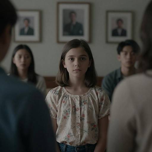 Captured Moment: Young Girl in Dim Light