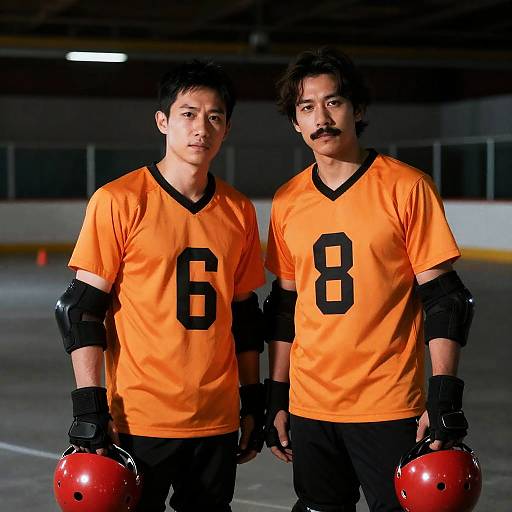 Intense Roller Skaters in Action