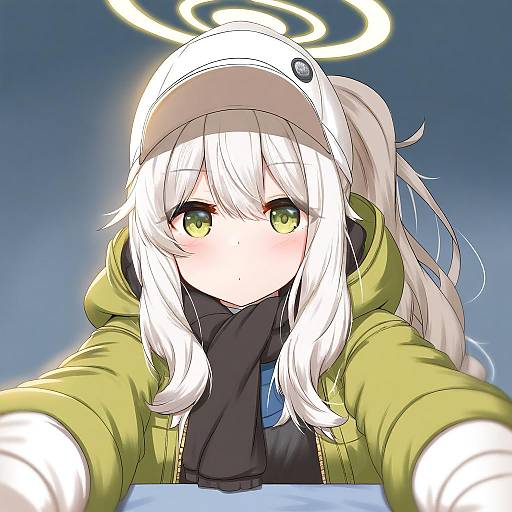 Illustration of Hare (camp) (blue archive), blue archive in the style of Horokusa (korai)