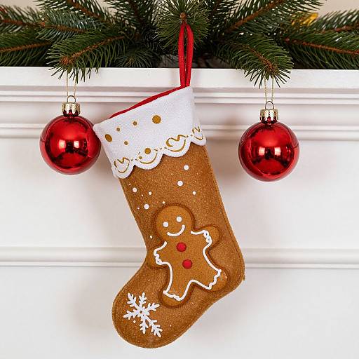 Gingerbread Christmas Stocking Decor