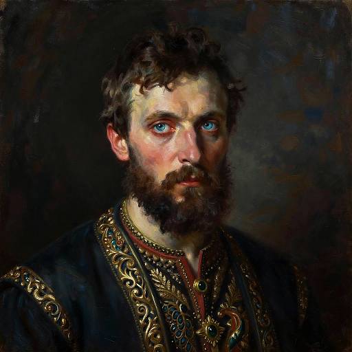 Mysterious Rasputin Oil Portrait