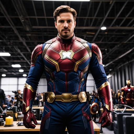 Male Superhero in Detailed Bodysuit
