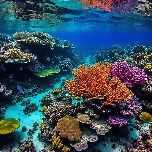 Vibrant Underwater Coral Reef Photography