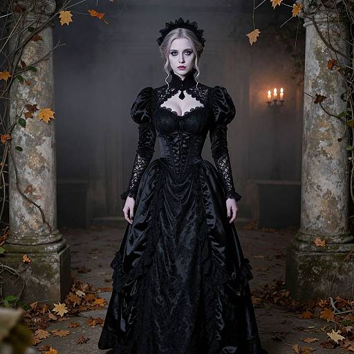 Elegant Victorian Halloween Woman