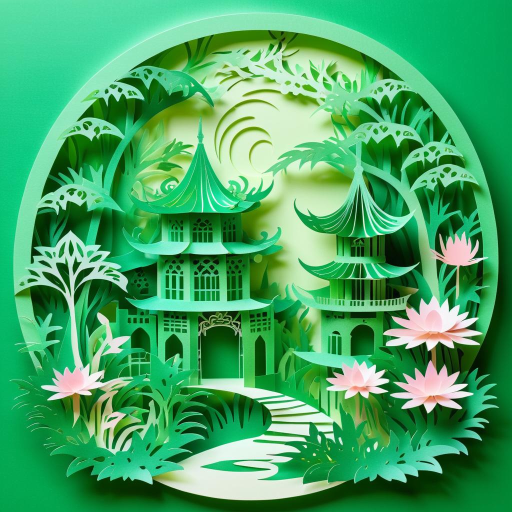 Dreamy Multi-Dimensional Fairy Garden Kirigami