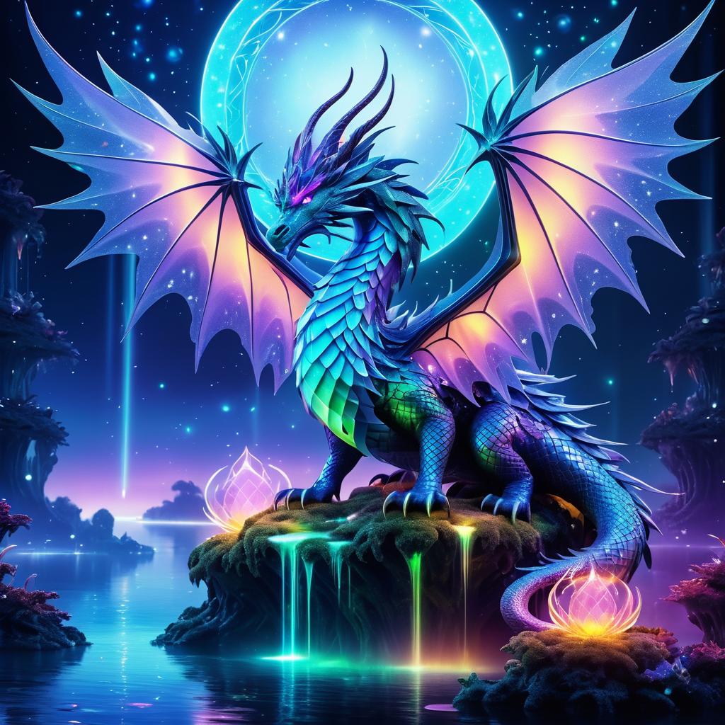 Majestic Dragon in a Mystical Realm