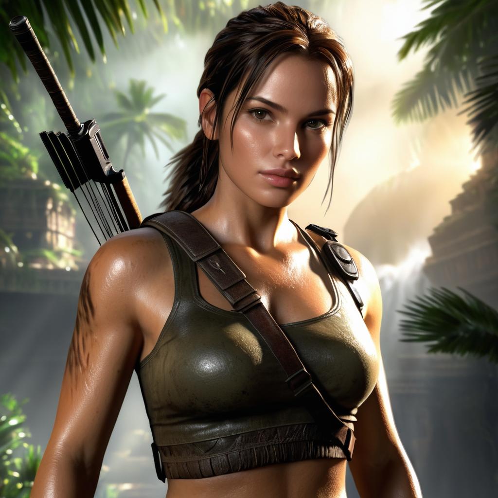 Photorealistic Lara Croft on iPhone