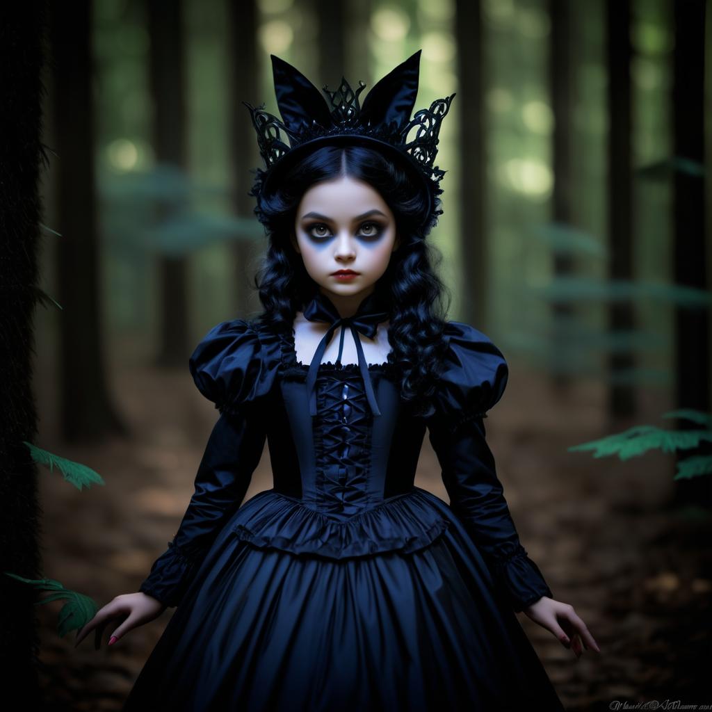 Alice in a Dark Mystical Forest