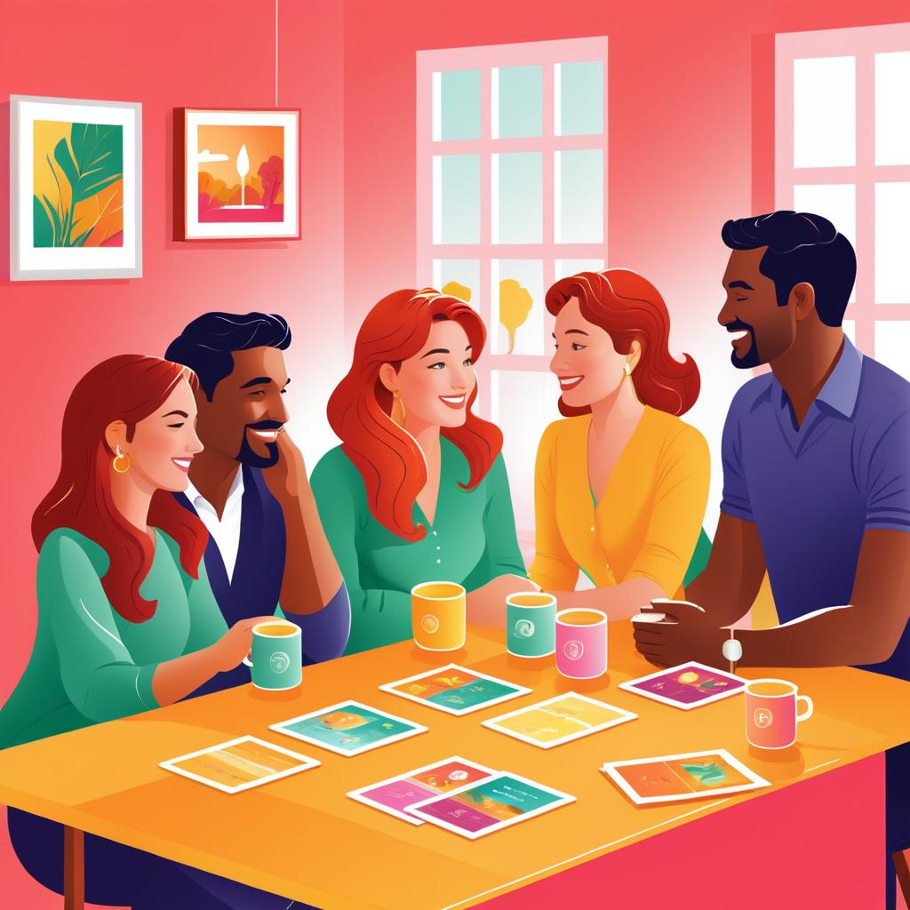 Warm Family Illustrations for Intimacy Game