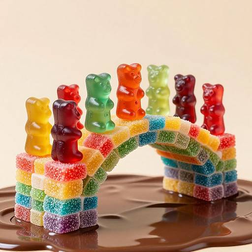 Gummy Bear Sentinels on Sugar Bridge