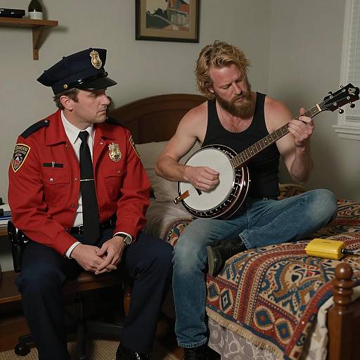 Intimate Moment in a Dimly Lit Room