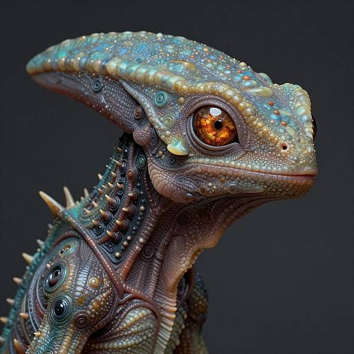 Hyperrealistic Extraterrestrial Reptilian Portrait