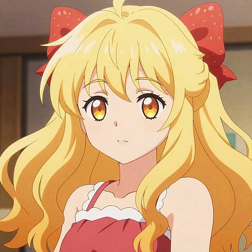 Anime Portrait of Strawberry Blonde Woman