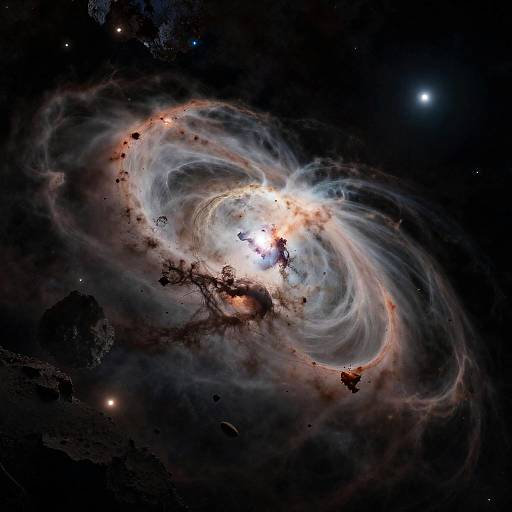 Nebula Sprite Emerging in Asteroid Belt