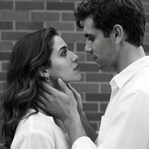 Intimate Black-and-White Couples Portrait