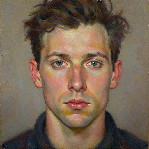 Vibrant Artistic Oil Portrait