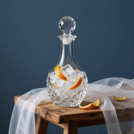 Crystal Decanter with Candied Citrus Peel