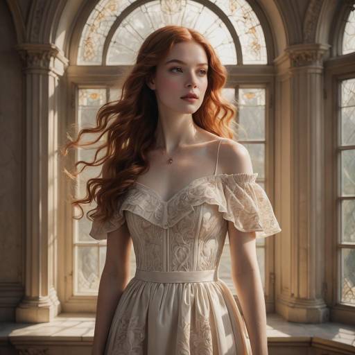 Elegant Young Woman in Soft Natural Light