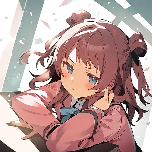 Illustration of Hanami saki, gakuen idolmaster in the style of Fuukadia (narcolepsy)