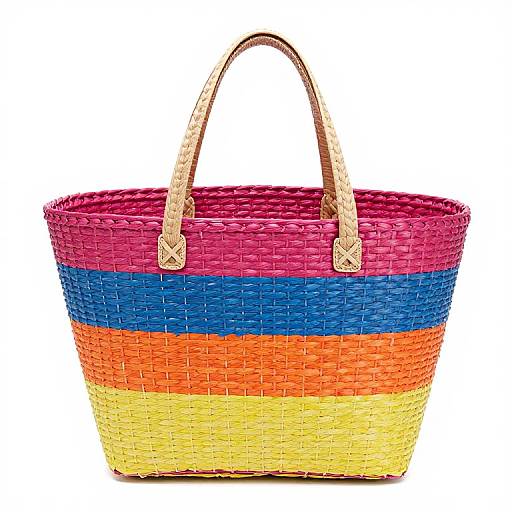 Colorful Large Raffia Baskets