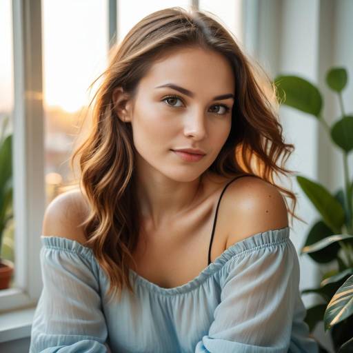Cinematic Digital Portrait of Young Woman