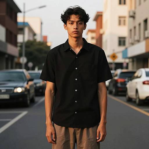 Stylish Urban Portrait at Golden Hour