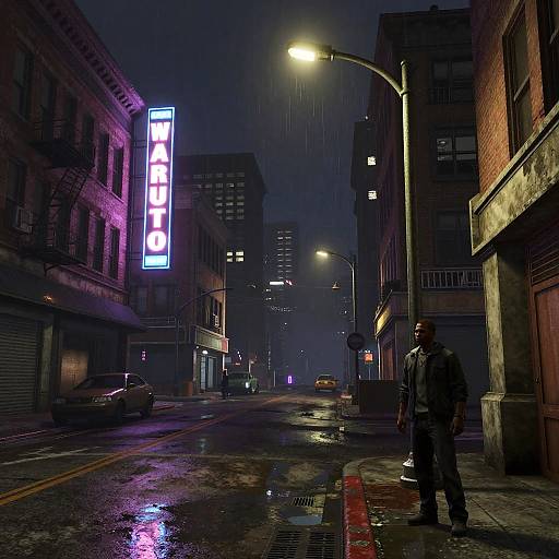 GTA 4 Gritty Nighttime Cityscape