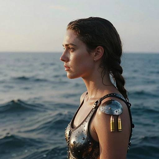 Cinematic Horror Portrait of British Woman