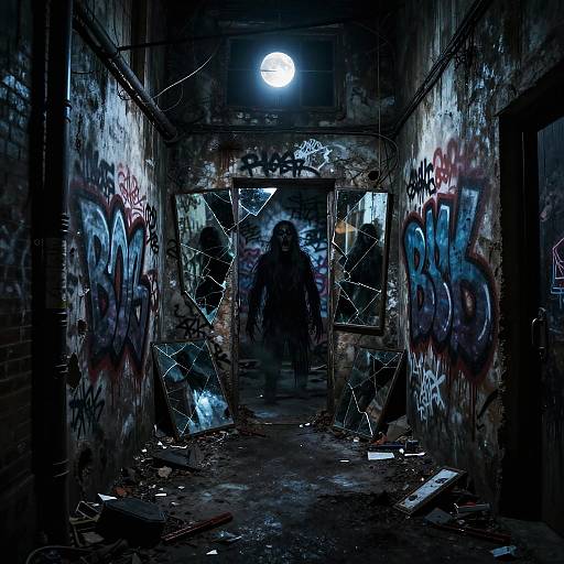 Cursed Scary Urban Alleyway Scene