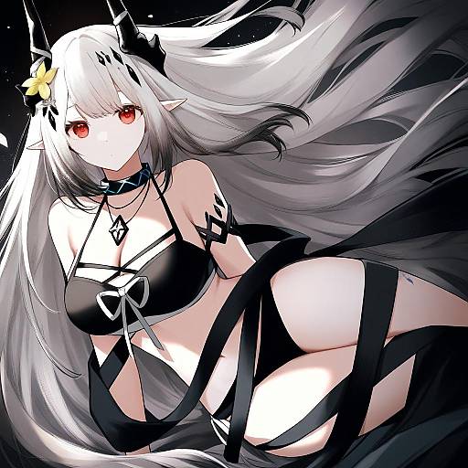 Illustration of Mudrock (silent night) (arknights), arknights in the style of Morinaga miki