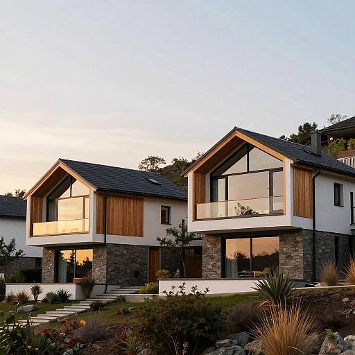 Modern Sloped Roof Hillside Homes