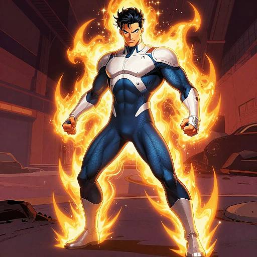 Gigachad Superhero in Modern Spandex