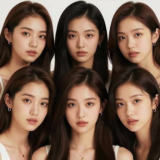 Realistic Group Photo of Five Beautiful Girls