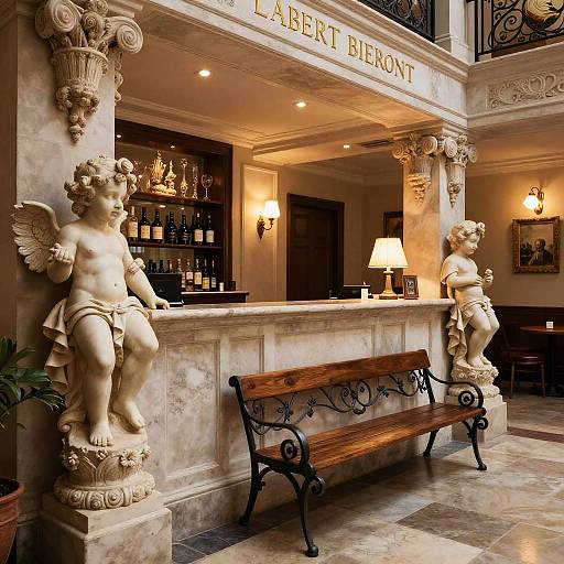 Luxurious Hotel Reception with Cherubs