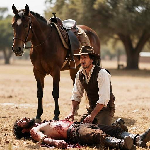 Shocking Encounter in the Sunlit Landscape