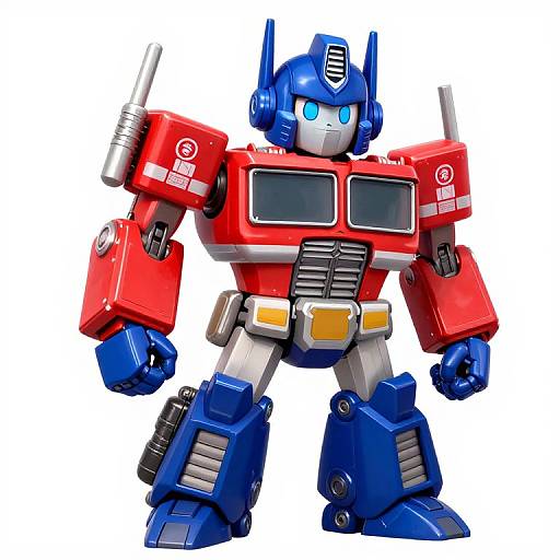 Playful Cartoon Optimus Prime Character