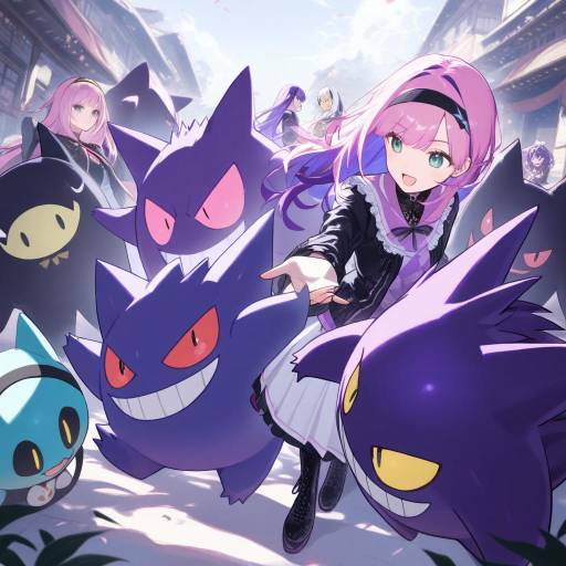 Gengar Girls: Colorful Crossover Delight