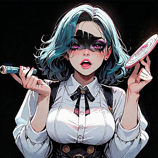 Anime Girl with Crime Prevention Buzzer