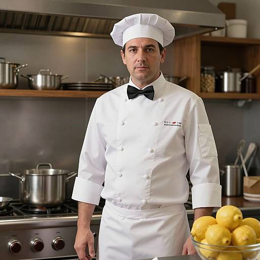 Photorealistic Chef in Elegant Kitchen