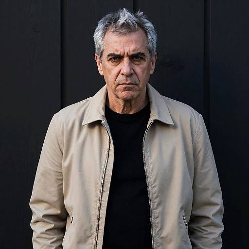 Intense Portrait of a Middle-Aged Man