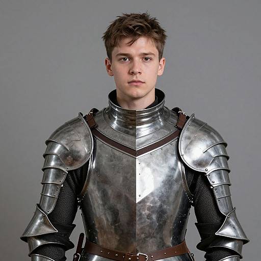 Realistic Male Knight Armor Portrait